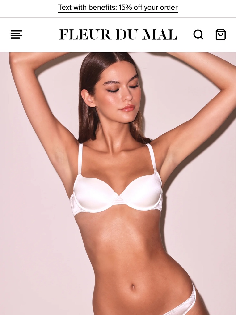 Fleur du ma Women’s Ivory silk bra